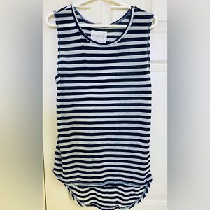 We The Free Dark Blue Striped Sleeveless Top.  Made in USA
